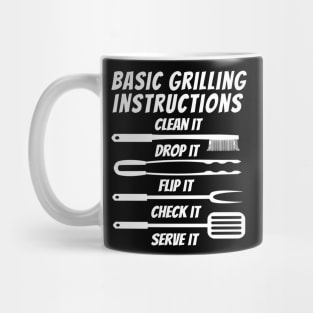 Basic Grilling Instructions B&W Mug